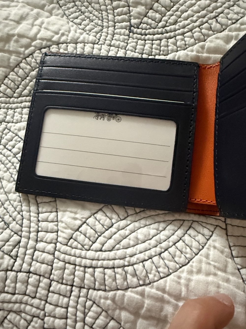 Coach Men's Black Signature Canvas Bi-Fold Wallet - Picture 3 of 6